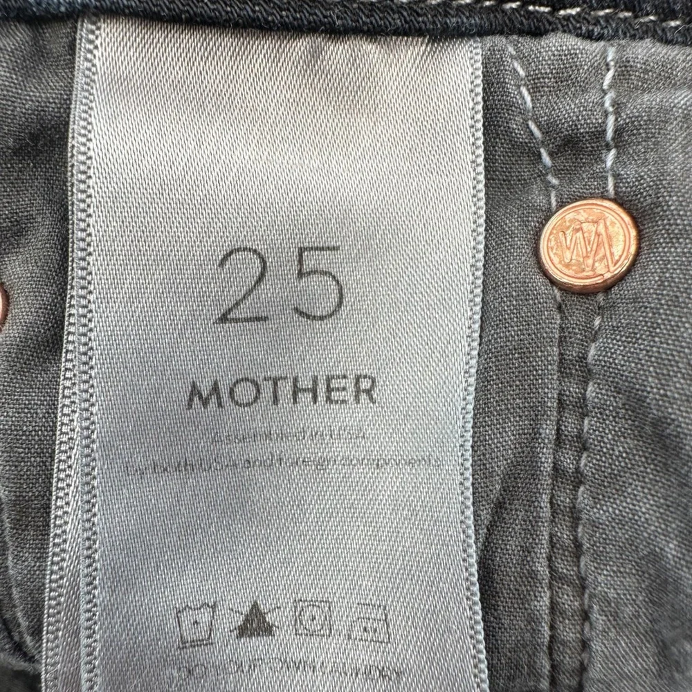 MOTHER The Looker Ankle Fray Denim Jeans Coffee Tea or‎ Me Wash Size 25